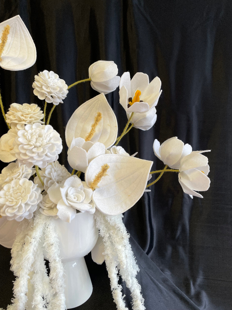 Boeket met witte bloemen - Afbeelding 4