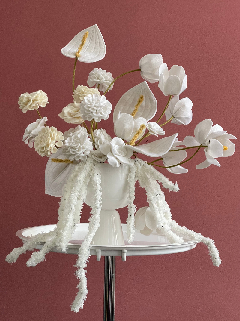 Boeket met witte bloemen - Afbeelding 3