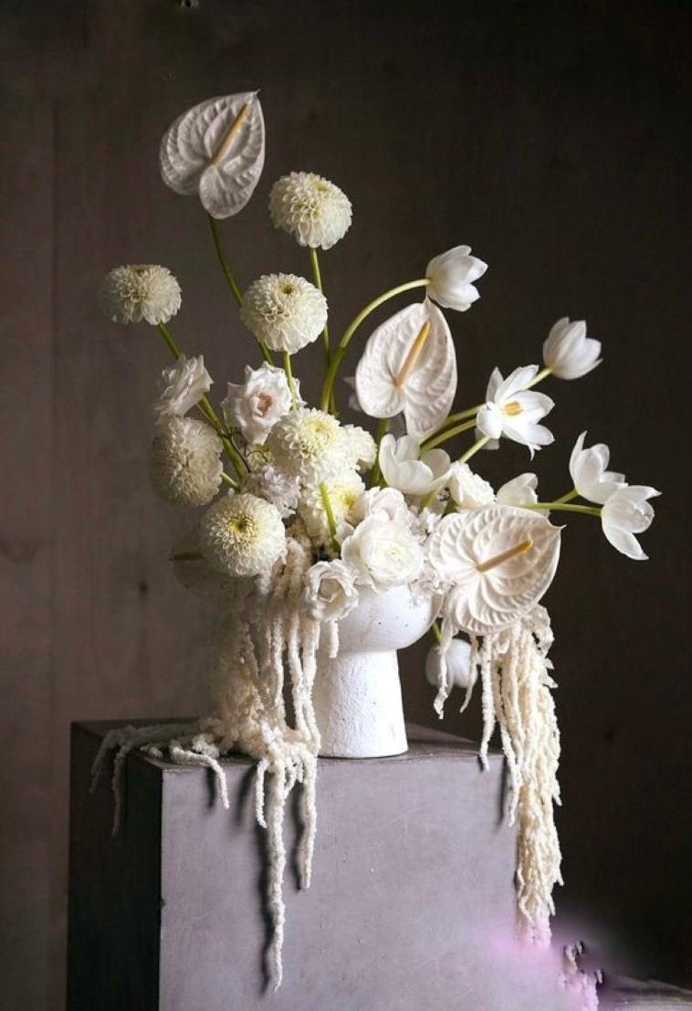 Boeket met witte bloemen - Afbeelding 2